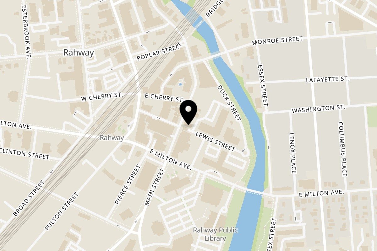 Map showing the location of CubaNu Restaurant & Lounge on 1467 Main St in Rahway
